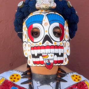 Mictlantecuhtli mask, digital file, paper crafts, Mexica, Aztec, Mexican spirituality, Day of the Dead, Death, skull, MIctlan Dia de Muertos