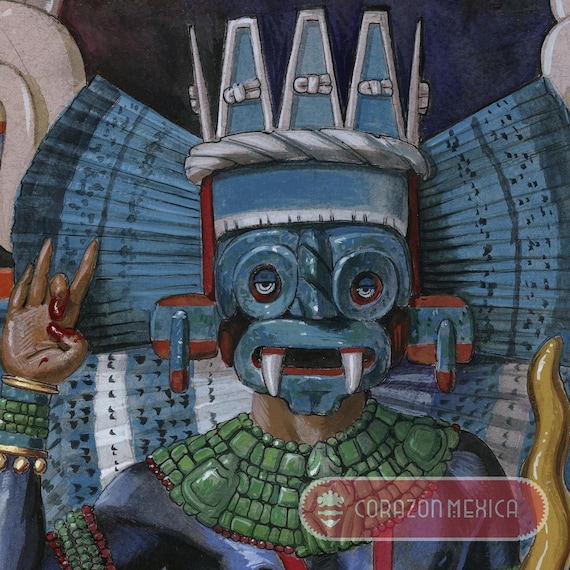 Tlaloc in Quinxochimaca. Tlaloc, Rain God, Native American, Mexico