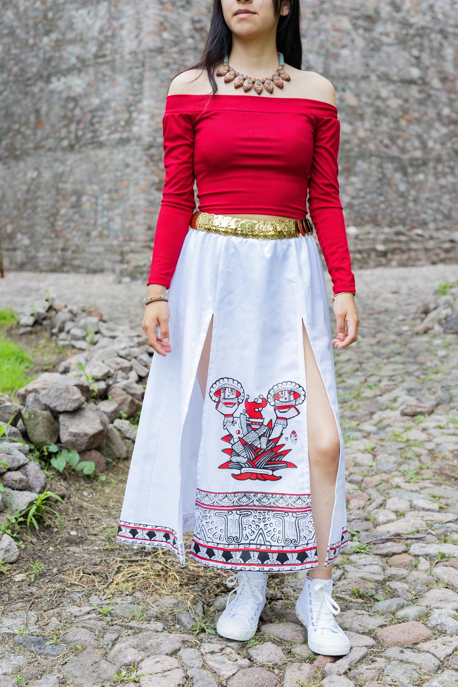 Traje Típico Trajes De Danzantes Aztecas Para Mujer Traje De Danza