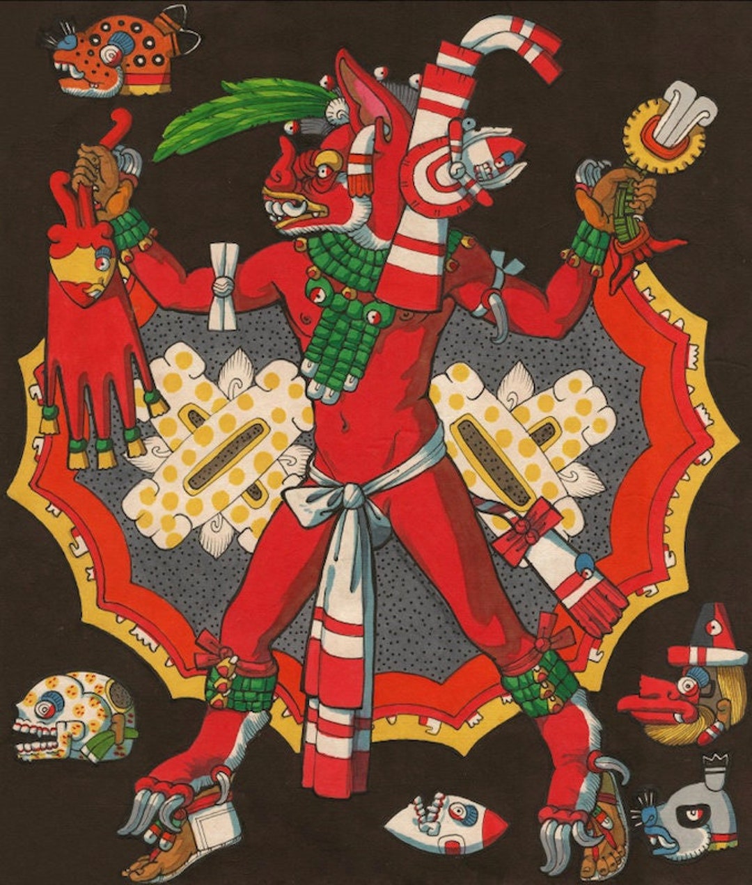 Tzinacantecuhtli Bat Lord Mexica Azteken Gott Mictlan Etsy Österreich