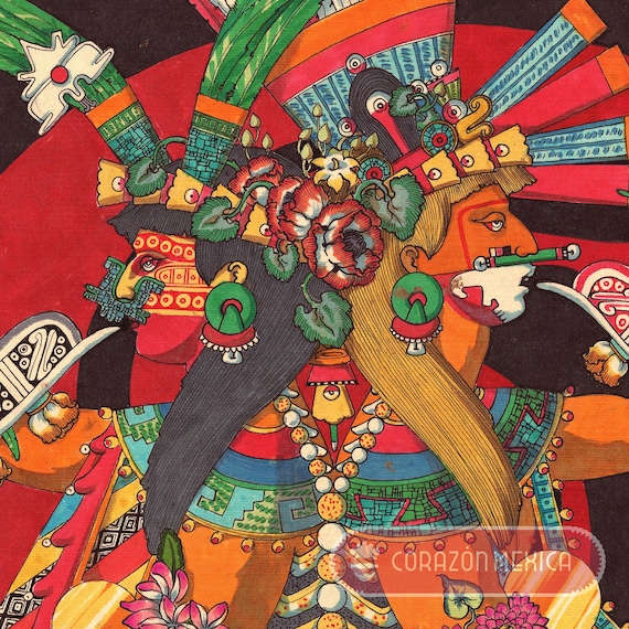 Xochipilli and Xochiquetzal as the Duality. Aztec Mexican