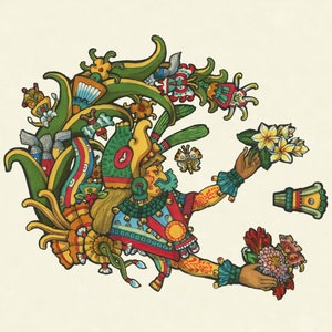 Xochiquetzal Tonalli. Aztec, mexica, tarot, Corazon Mexica, love goddess, aztec, mayan