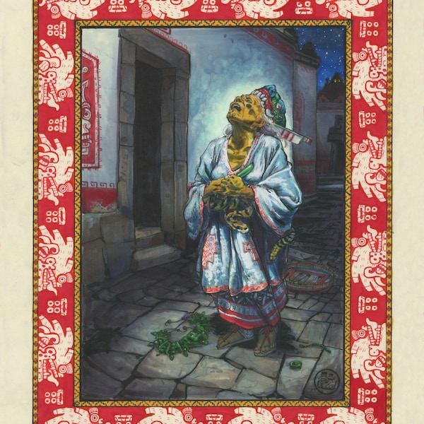 Cihuacoatl, La Llorona.  Azteco, Spiritualità messicana, Arte, Corazon Mexica, Cuore Mexica, dea, brujeria, Dea della Terra, Messico antico