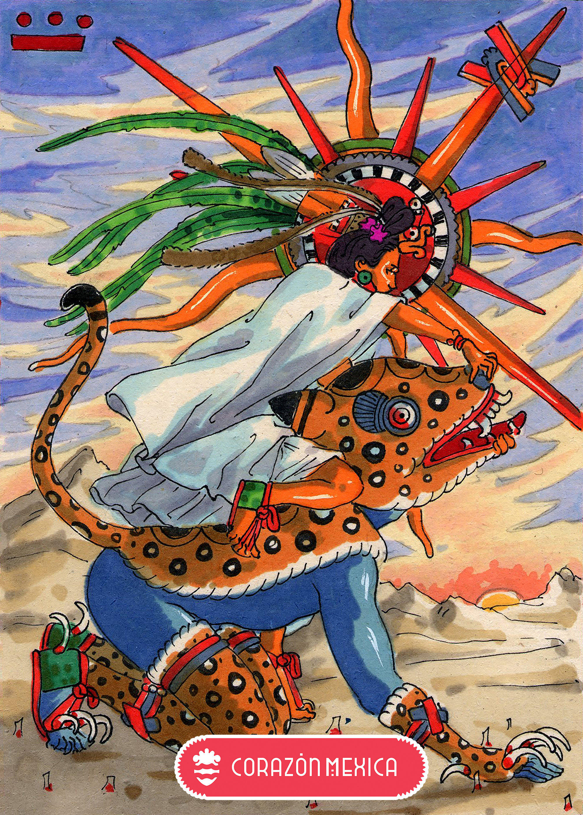 Chicahualiztli. Chicahuac. Tarot, Mexica Heart. - Etsy