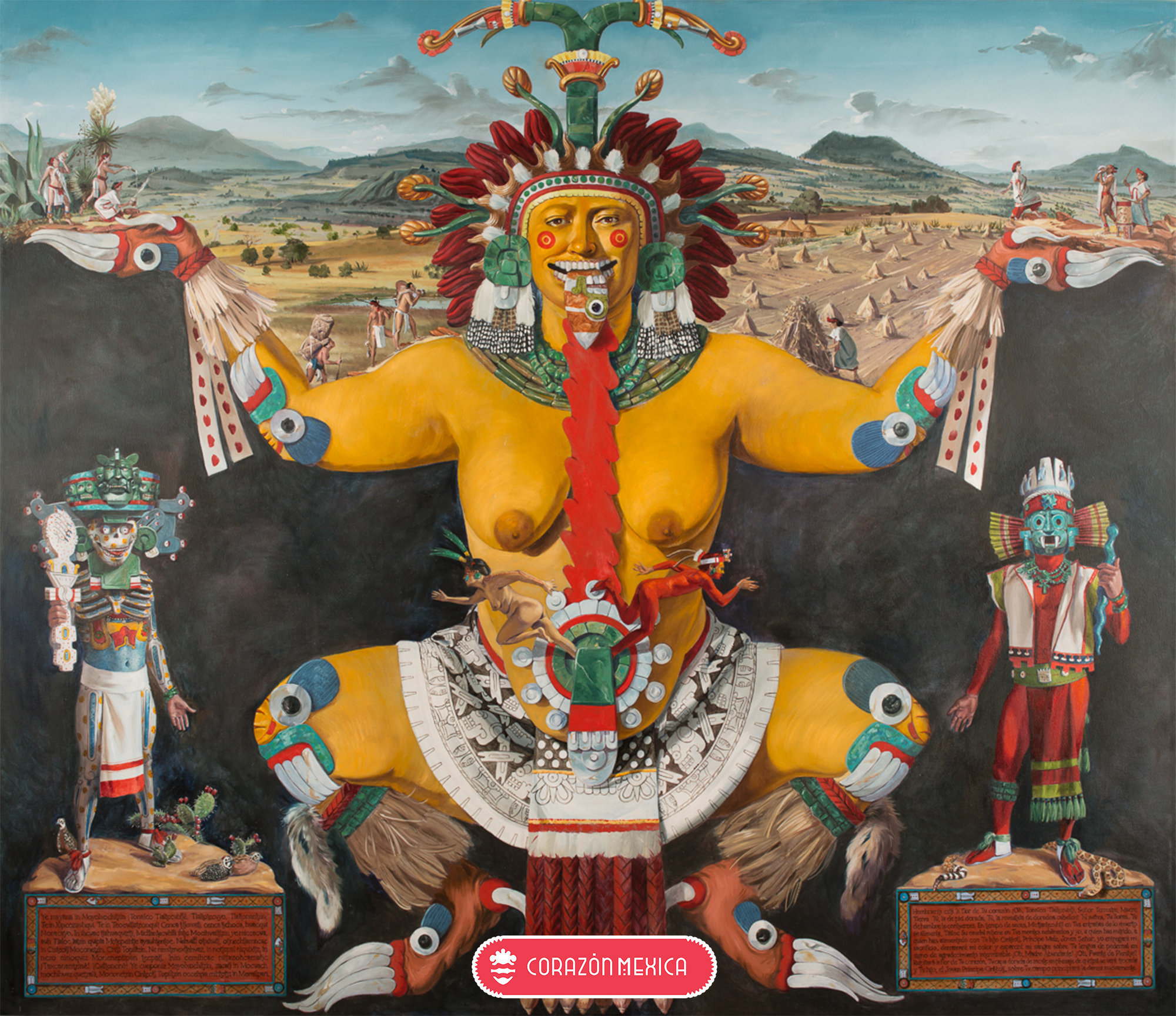 Tlaltecuhtli - Etsy Norway, image size:2000x1728