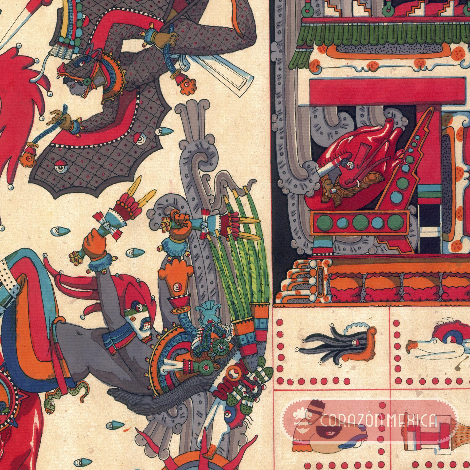 Noyollo Almanac, Xochiquetzal, Mexica, Aztec, Mexican Art, Corazon