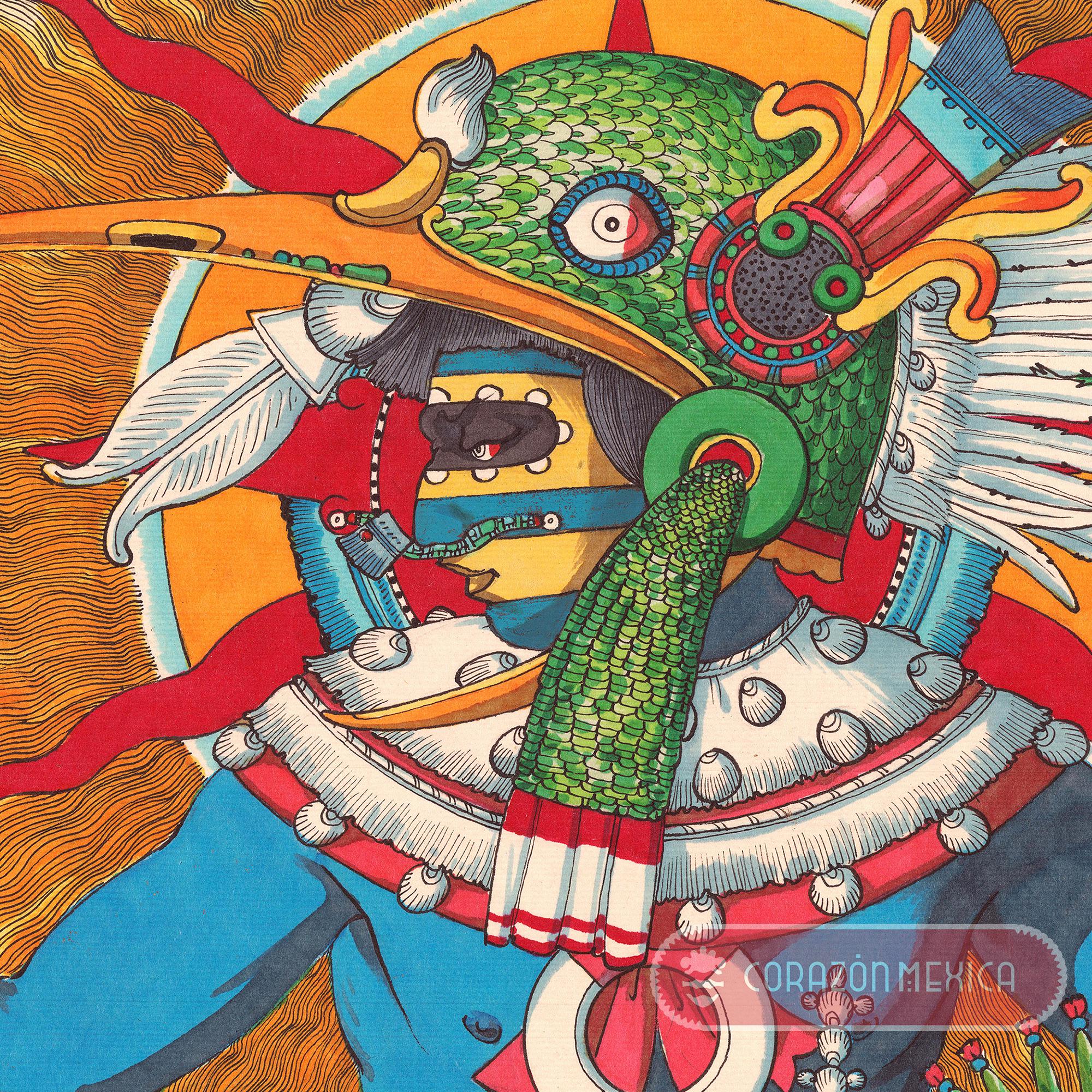 ウィツィロポチトリの誕生。 太陽神、ネイティブ アメリカン、アステカ