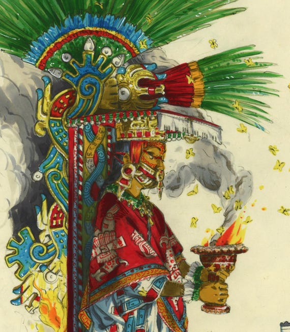 Chantico, Mother Fire. Aztec, Mexican Spirituality, Art, Corazon