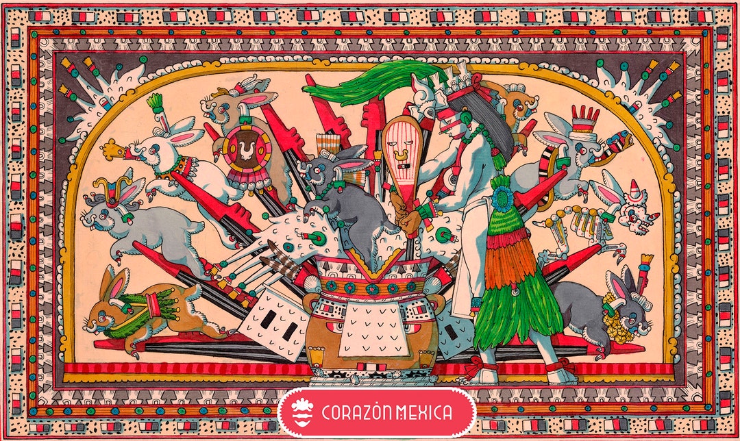 Aztec Barth The Birth of the Centzontotochtin. Aztec, Mexican Spirituality, Art ...