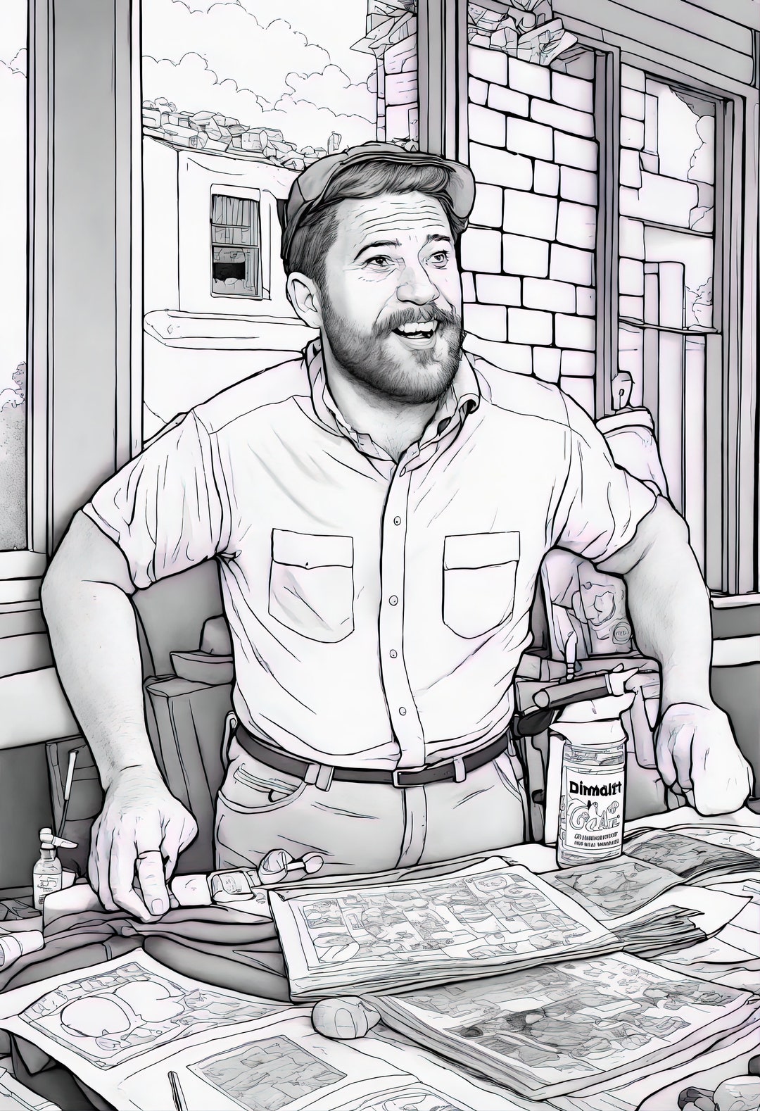 Human Beings Coloring Pages - Etsy