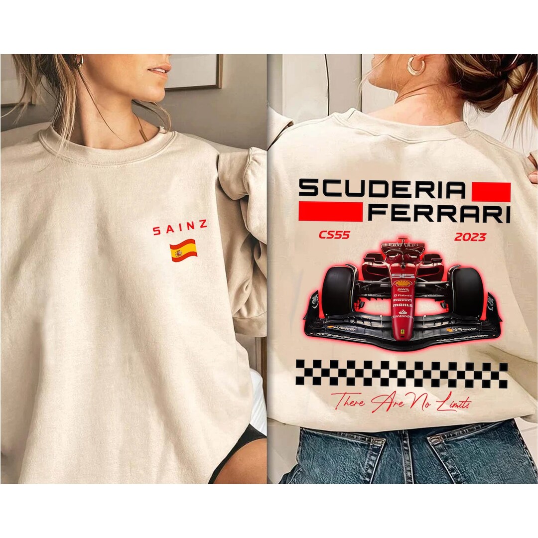 Double Side Carlos Sainz Formula One Sweatshirt, F1 Ferrari Team