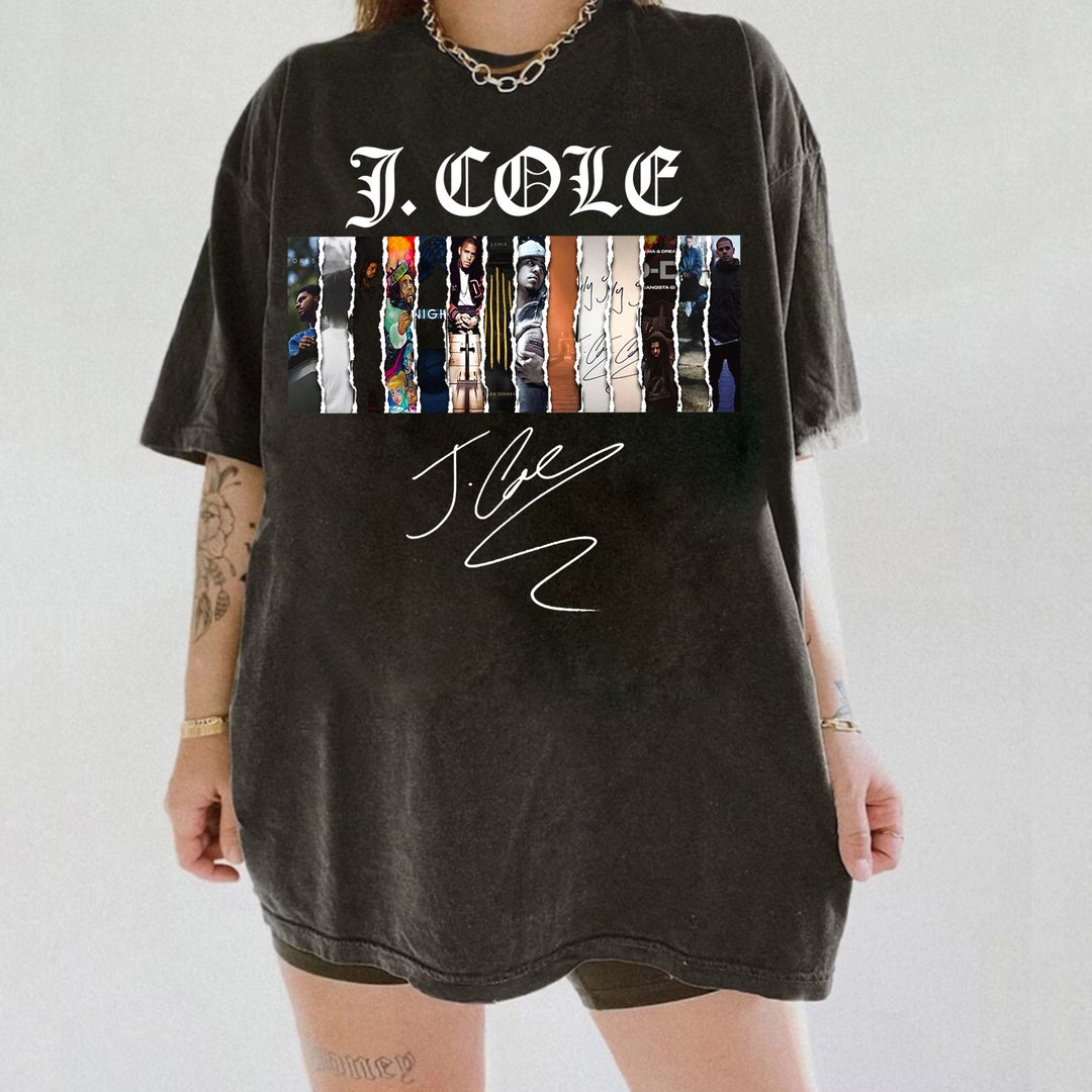 J Cole All Album Hip Hop Rap T-shirt, J Cole Shirt, Concert Tour 90s ...