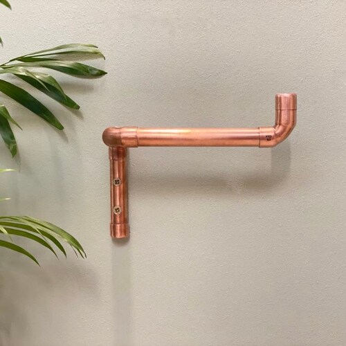 Copper Floor Standing Toilet Roll Holder Etsy