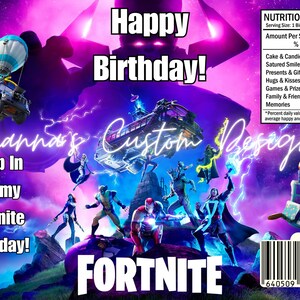 Fortnite inspired slurp juice Gatorade bottle wrappers- 1 digital file –  Personalize Our Party