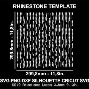 Rhinestone Scatter Dense Silhouette Cricut Cameo Cut Svg Rhinestone Template Download Digital File SS10 SVG