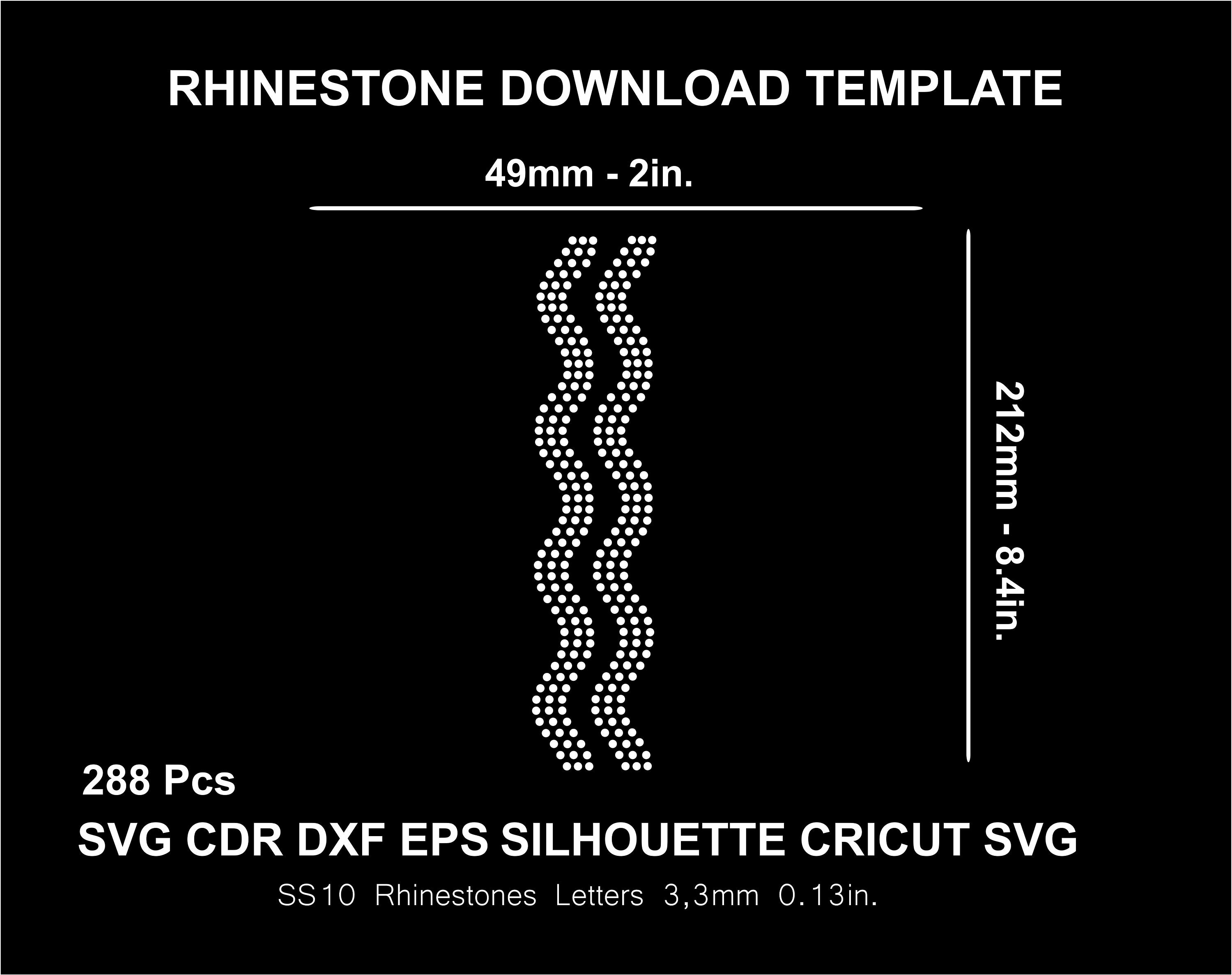 Self Adhesive Rhinestones Cuttable Stripes SS12 3mm 5 Sheets