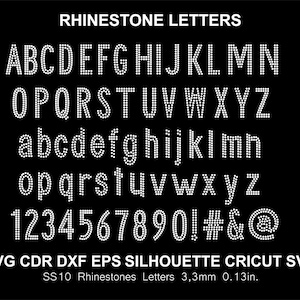 Lettres strass police Alphabet Double ligne Silhouette Cricut Svg Dxf coupe modèle Télécharger coupe fichier numérique SS10 police