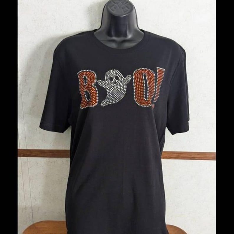 Rhinestone Boo Rhinestone Halloween Boo Ghost Silhouette Cameo Cricut Svg Dxf Cutting ...