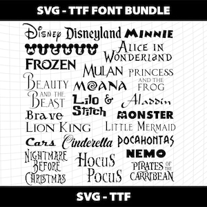 23 Cartoon Font SVG TTF Font For Cricut Silhouette Cutting Crafting Canva Font Download Digital File Commercial use Font Bundle
