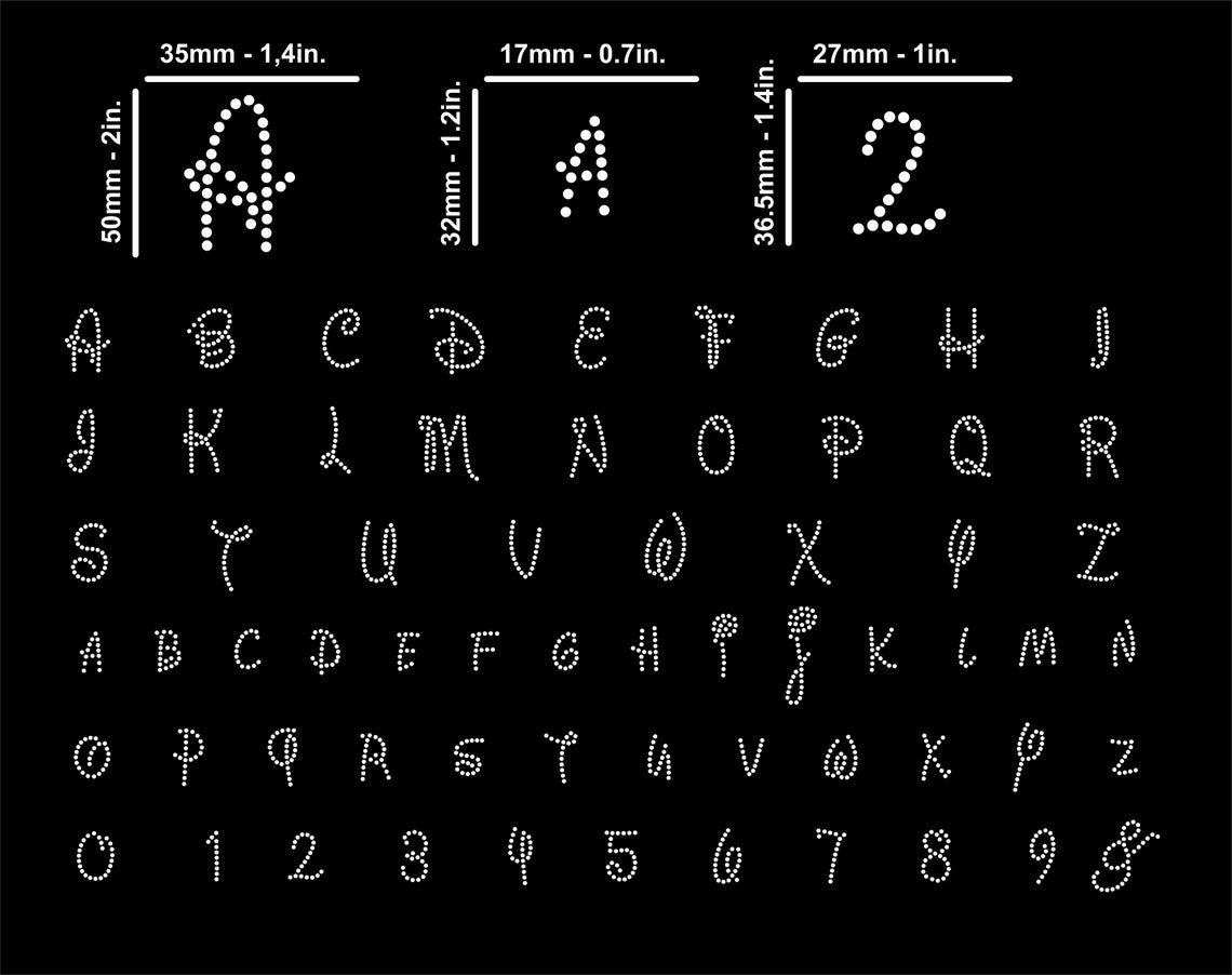 Mickey Rhinestone Font Rhinestone Letters Font Alphabet Mickey Mouse Castle Chateau Silhouette ...