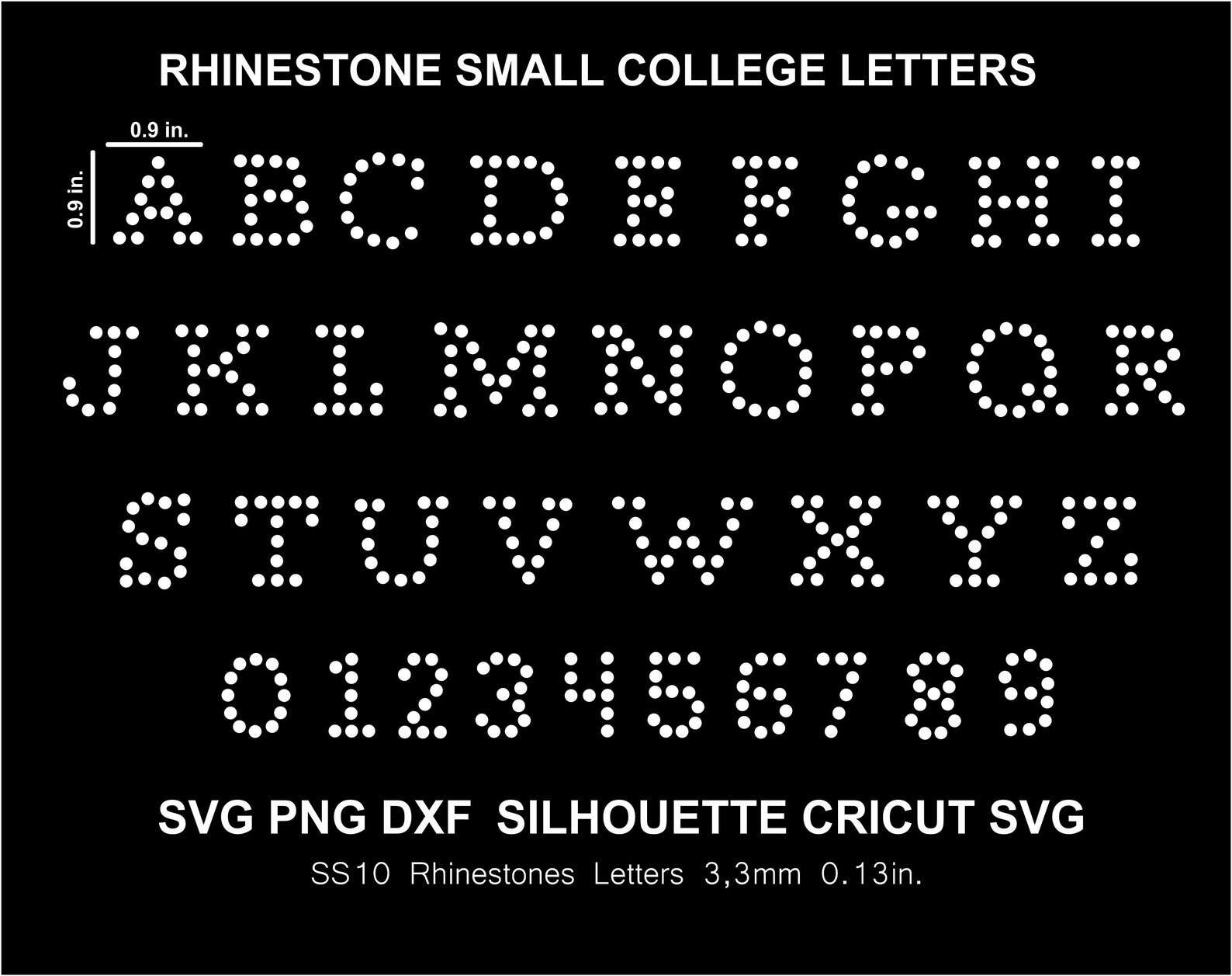 Small Riveted Letters Rhinestone Small Letters Letters Font Alphabet Rhinestone Silhouette ...