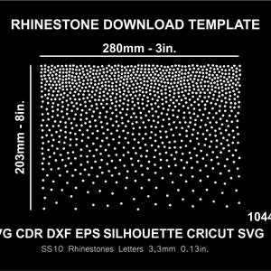 Rhinestone Scatter Dense Silhouette Cricut Cameo Cut Svg Rhinestone Template Download Digital File SS10 SVG