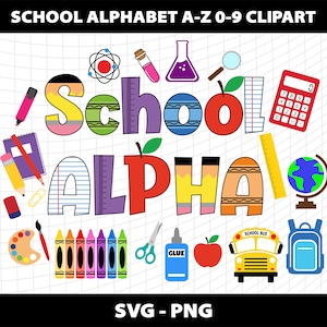 Letras del alfabeto doodle para maestros de regreso a la escuela, cliparts SVG, números 11, paquete de diseño para preescolar y jardín de infantes, descarga de archivo digital