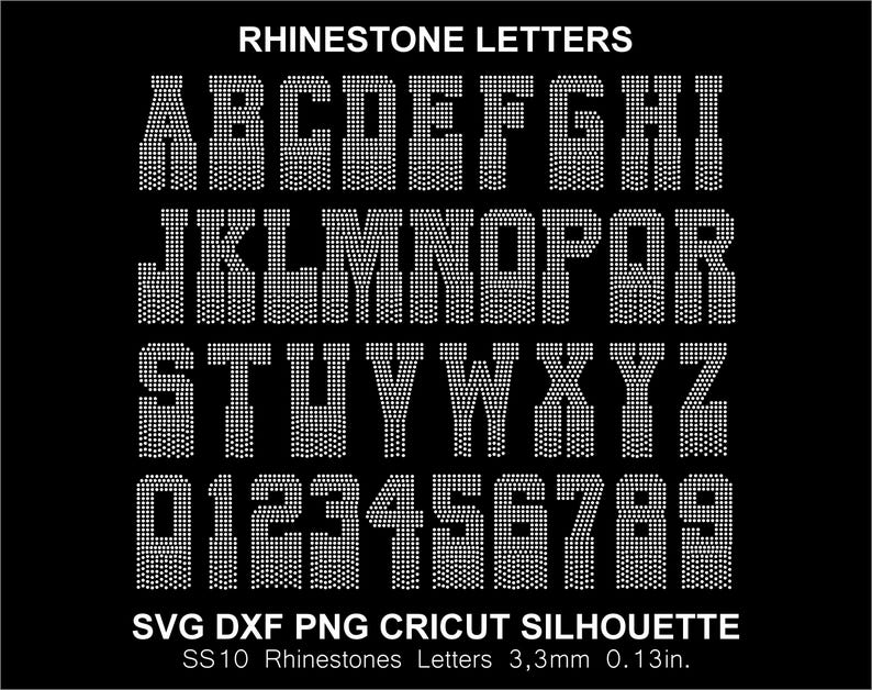 Rhinestone Font Letters Alphabet College Cheer Scatter Dispersion ...