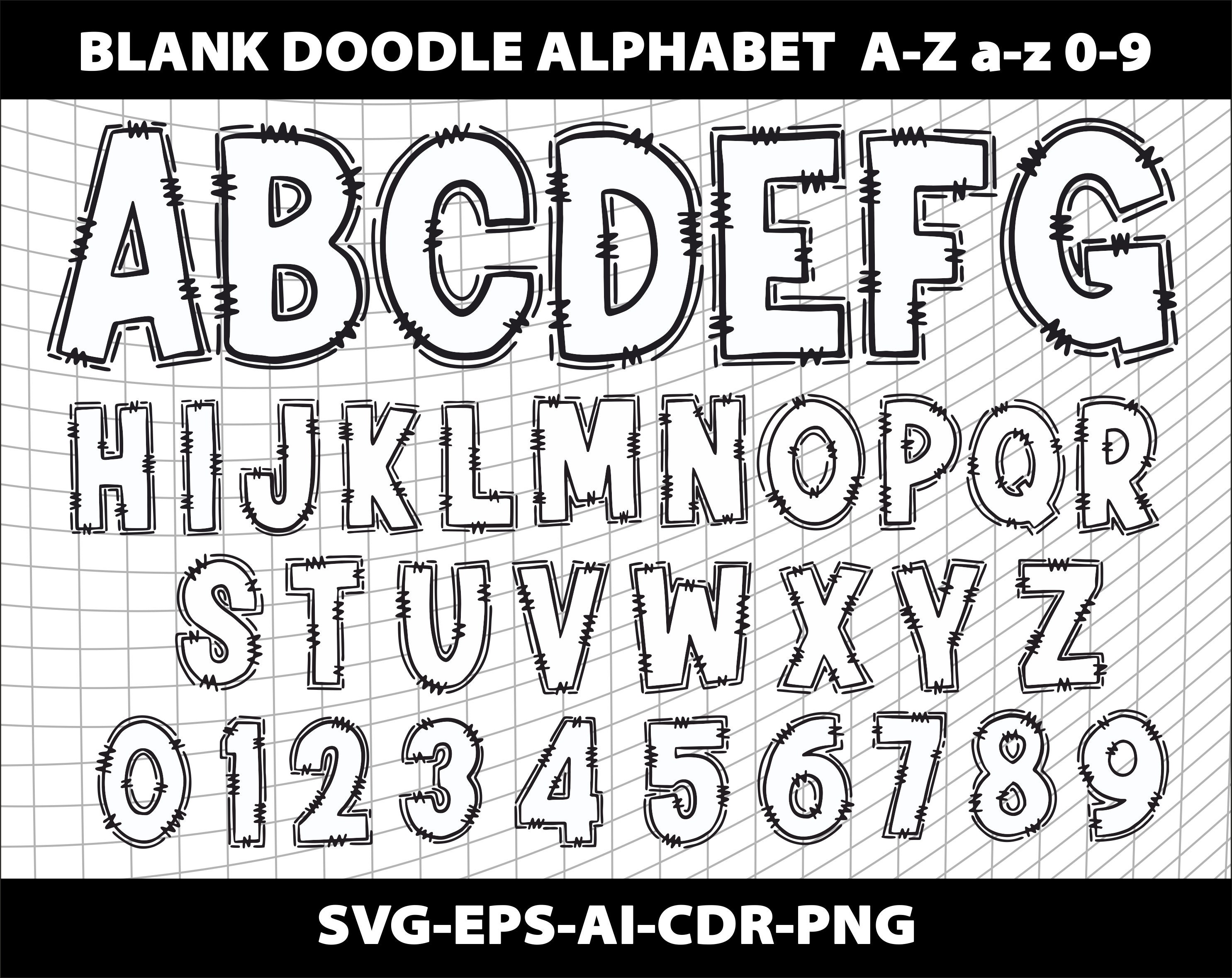 One Document Complete Alphabet Lore Bundle, Uppercase, Lowercase and Number  epssvgpngpdf, Blank and Colorful Alphabet Lore, Digital Alph 