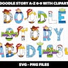 Toy Story Doodle Alphabet, Woody Character Alphabet, Buzz Lightyear ...
