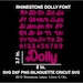 Rhinestone Dolly Font Letters Alphabet Font Silhouette Cricut Svg Dolly ...