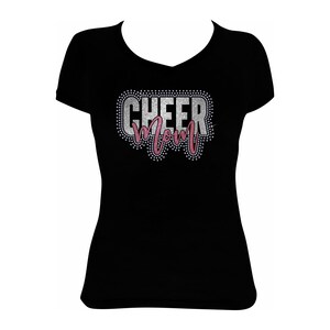 Cheer Mom Rhinestone and Htv Vinyl Template Silhouette Cricut Svg Png Cutting Cheerleading Sweatshirt Download Digital File SS10 DTF & HTV image 3