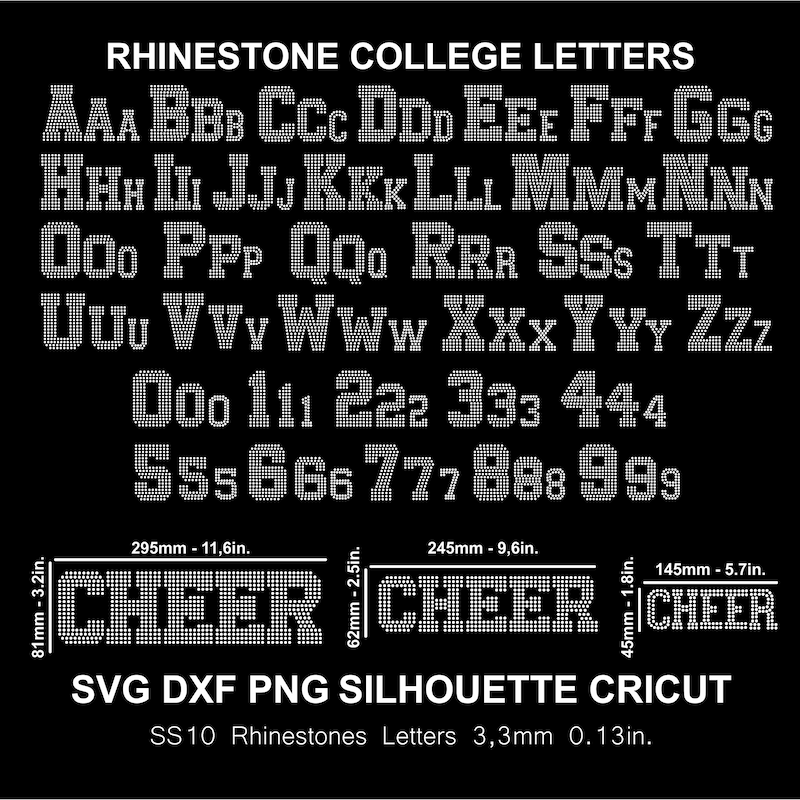 Cheer Silhouette Letters - Etsy