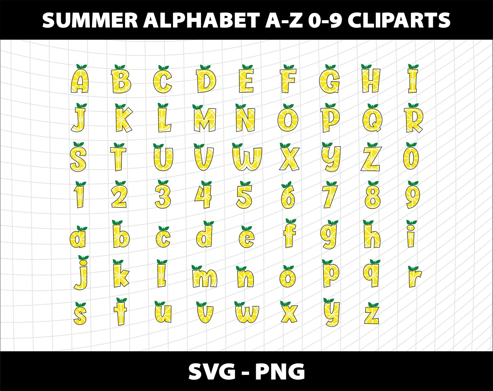 Summer Doodle Letters Alphabet Cliparts Beach Icecream Watermelon ...