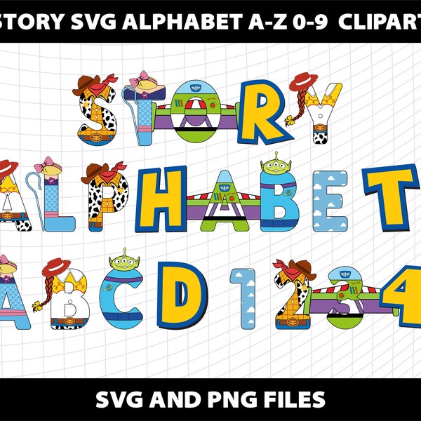 Story Svg Letters Alphabet Font  Story Bundle Sublimation Design Svg Story Download Digital File Template Commercial Use