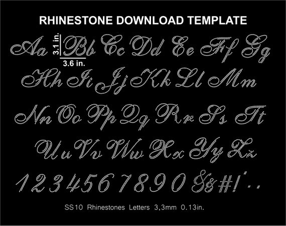 My File Addiction - 1.97 Square Letters Rhinestone Digital Download