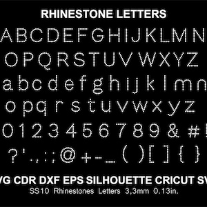 Strass Buchstaben Schrift Alphabet Single Line Arial Silhouette Cricut SVG Dxf Schnitt Vorlage Download Schneiden Digitale Datei SS10 Schriftart