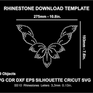 Rhinestone Neckline Collar Jevelry Necklace Silhouette Cricut Cameo Cut Svg Template Download Digital File SS10 SVG