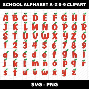 Back to School Teacher Doodle Letters Alphabet Cliparts Svg Numbers 11 ...