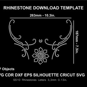 Rhinestone Necklace Neckline Collar Jevelry Silhouette Cricut Cameo Cut Svg Template Download Digital File SS10 SVG