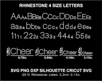 Rhinestone Font Letters Alphabet One Line Font Cheer Silhouette Cameo Cricut Svg Png Dxf Cutting Template Download Digital File SS10