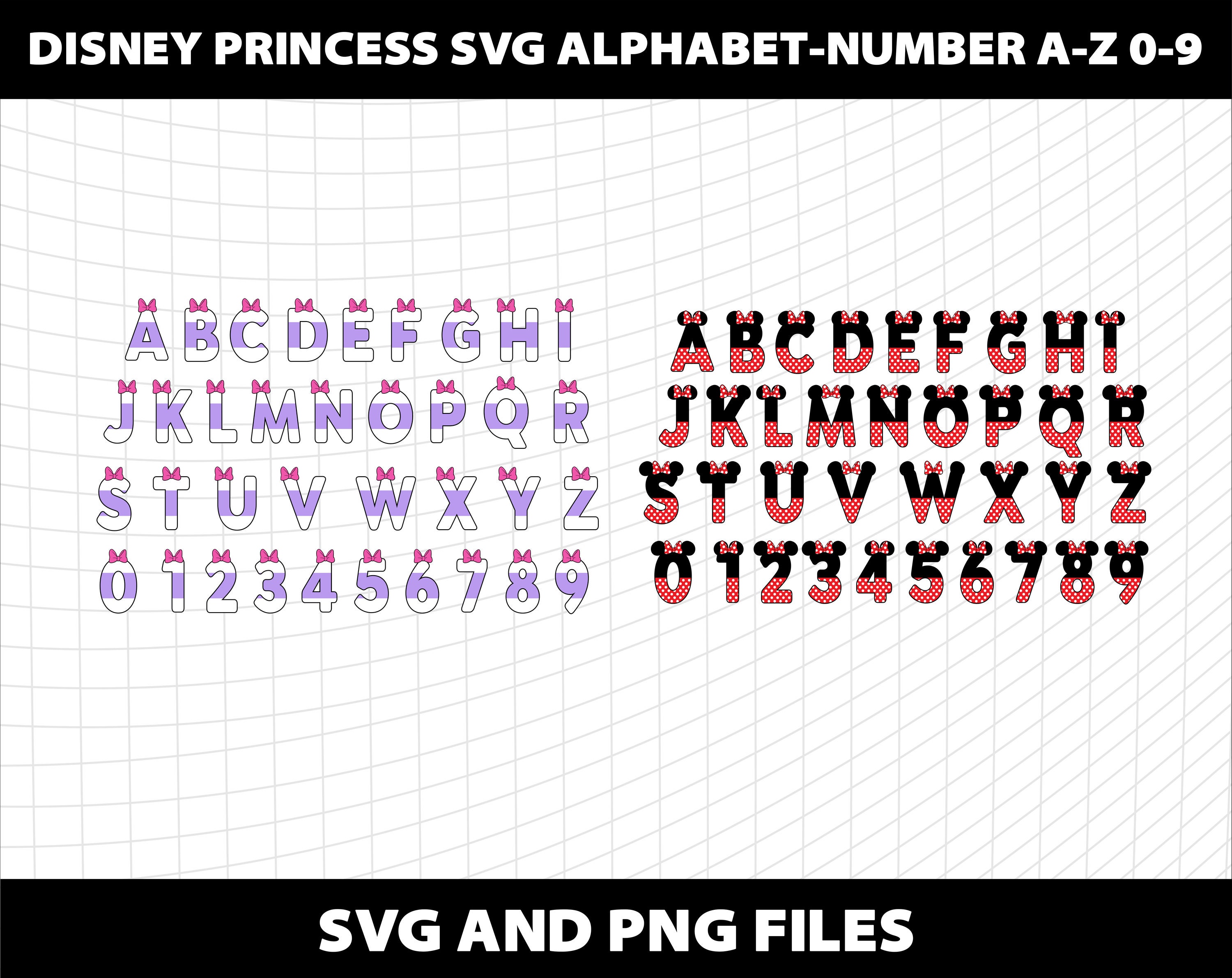 Princess Alphabet Svg Letters Font Number Font Letters Princess ...
