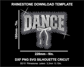 Dance Rhinestone and Htv Vinyl Template Silhouette Cricut Svg Png Cutting Sweatshirt Download Digital File SS10 DTF & HTV Shirt