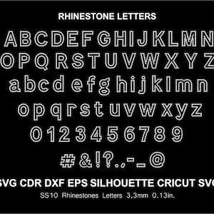 Rhinestone Letters 2 Color Font Alphabet Rhinestone Font Silhouette ...