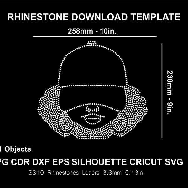 Rhinestone Black Girl Svg Afro Women African American Girl Silhouette Cricut Cameo Cut Svg Template Download Digital File SS10 SVG