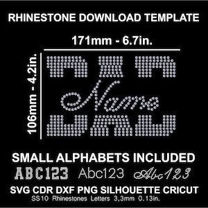 Strass sjabloon papa Split Monogram Svg lettertype Letters alfabet silhouet Cricut snijden digitaal bestand downloaden SS10