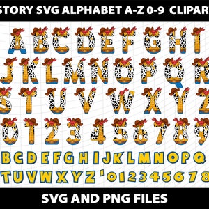 Birthday Toy Story Woody Custom Name Alphabet Number Font Toy Story Woody Png Birthday Digital File