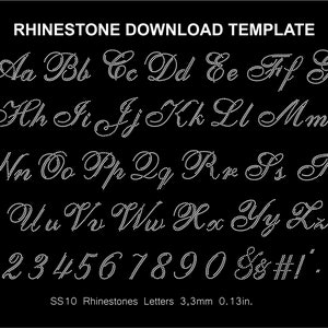 Strass Schriftart Buchstaben Alphabet Schreibschrift Handschrift Hochzeitsschrift Silhouette Cricut SVG Schnitt Vorlage Download Schneiden Digitale Datei SS10 Schriftart