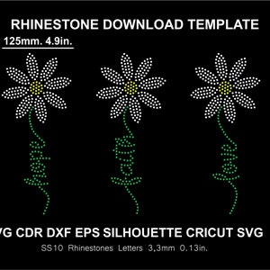 Strass fleur espoir amour foi Silhouette Svg Cricut camée Svg coupe modèle de plan Télécharger le fichier numérique SS10 SVG
