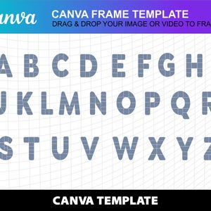 Photo Collage Alphabet Letters Canva Frame Template Birthday ...